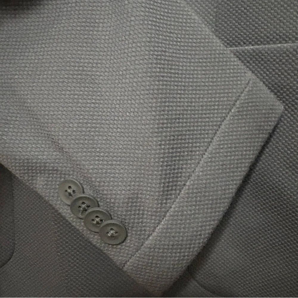 Kenneth Cole Men's Grey Textured Techni-Cole Two-Button Blazer 40 Reg NWT - Picture 7 of 7